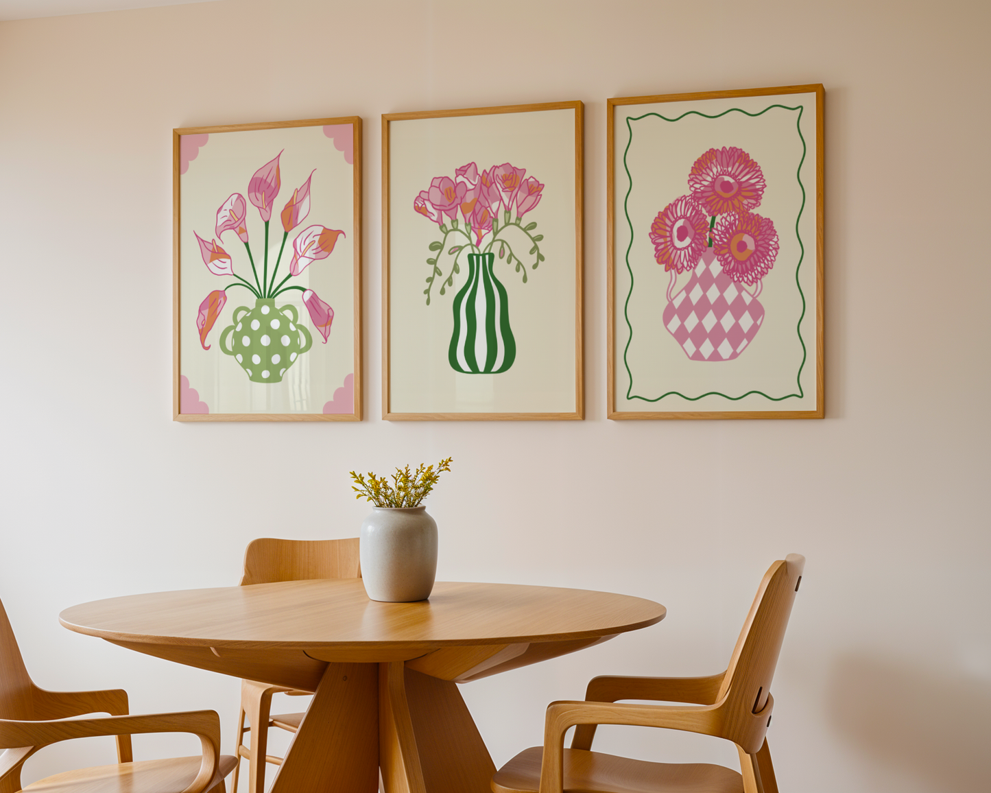 Set of 3 Flower Vase Print Bundle