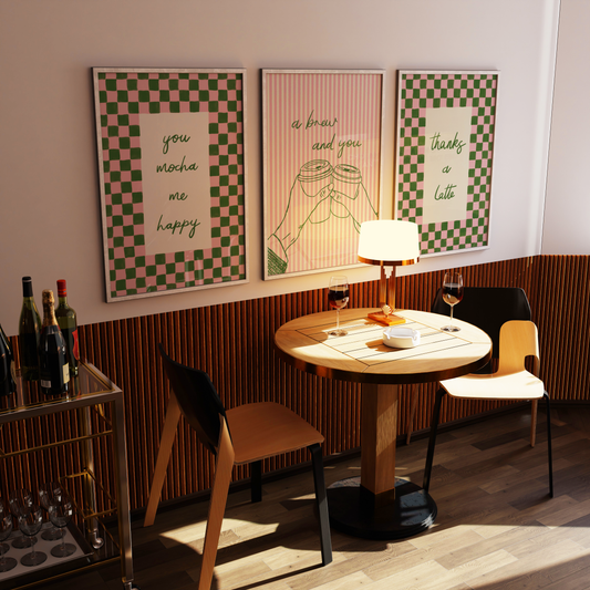 Set of 3 Coffee Print Bundle