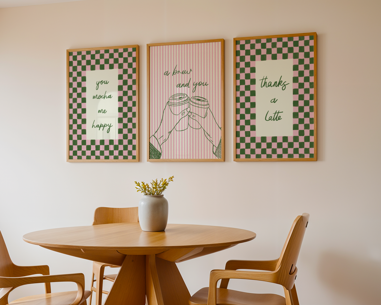 Set of 3 Coffee Print Bundle