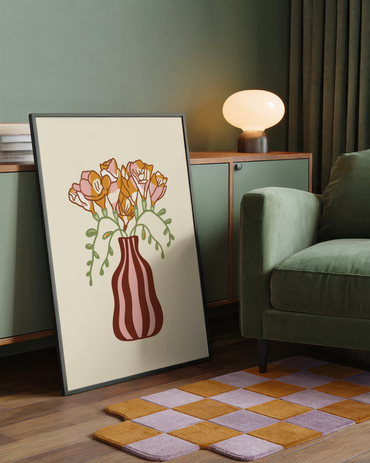 Freesias Vase Print