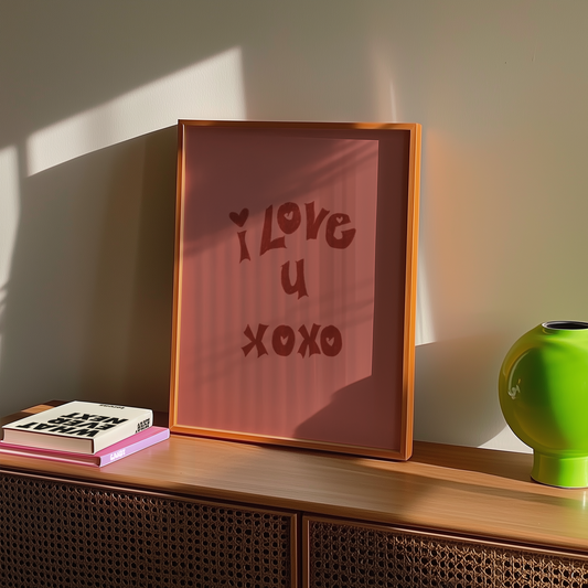 I Love U Print