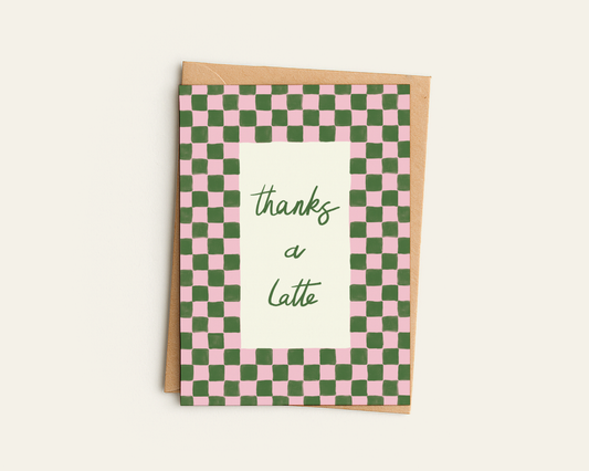 Thanks a Latte Greetings Card