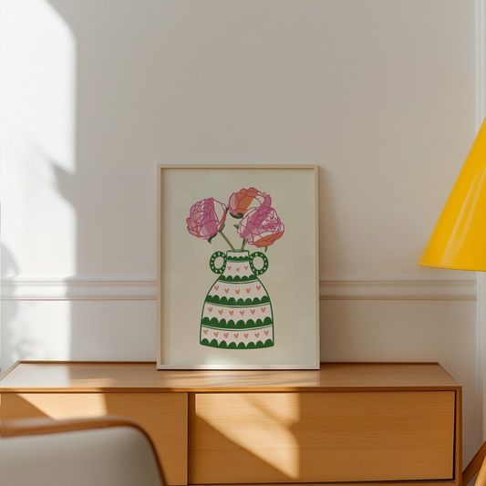 Peonies Vase Print