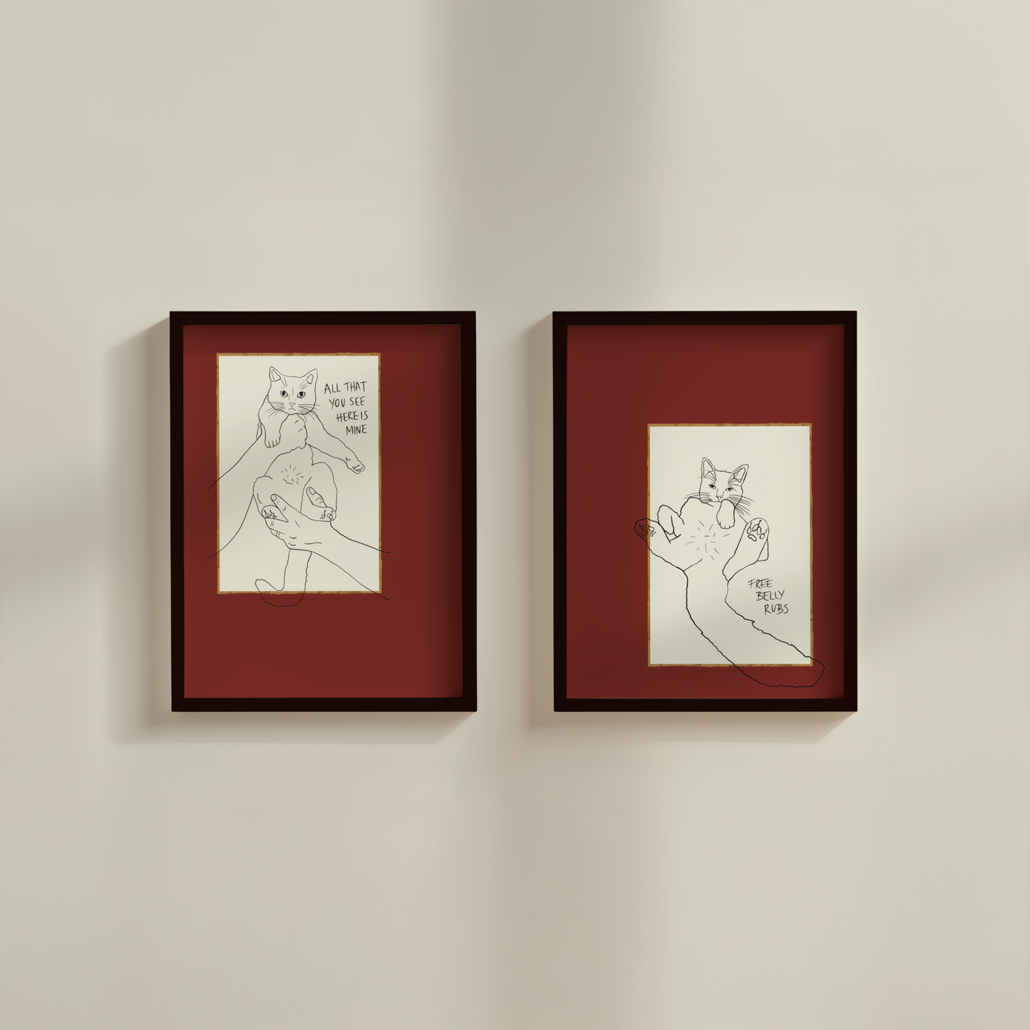 Cat Print - Everything You See Here Is Mine