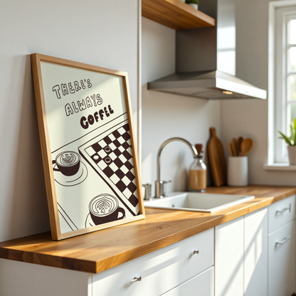 There's Always Coffee Print
