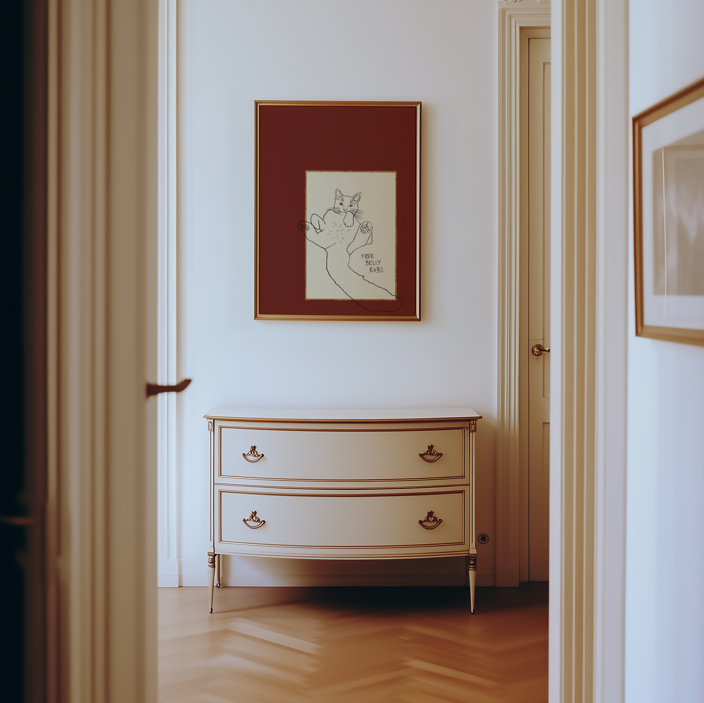 Cat Print - Free Belly Rubs
