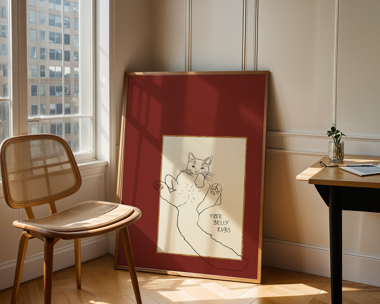 Cat Print - Free Belly Rubs