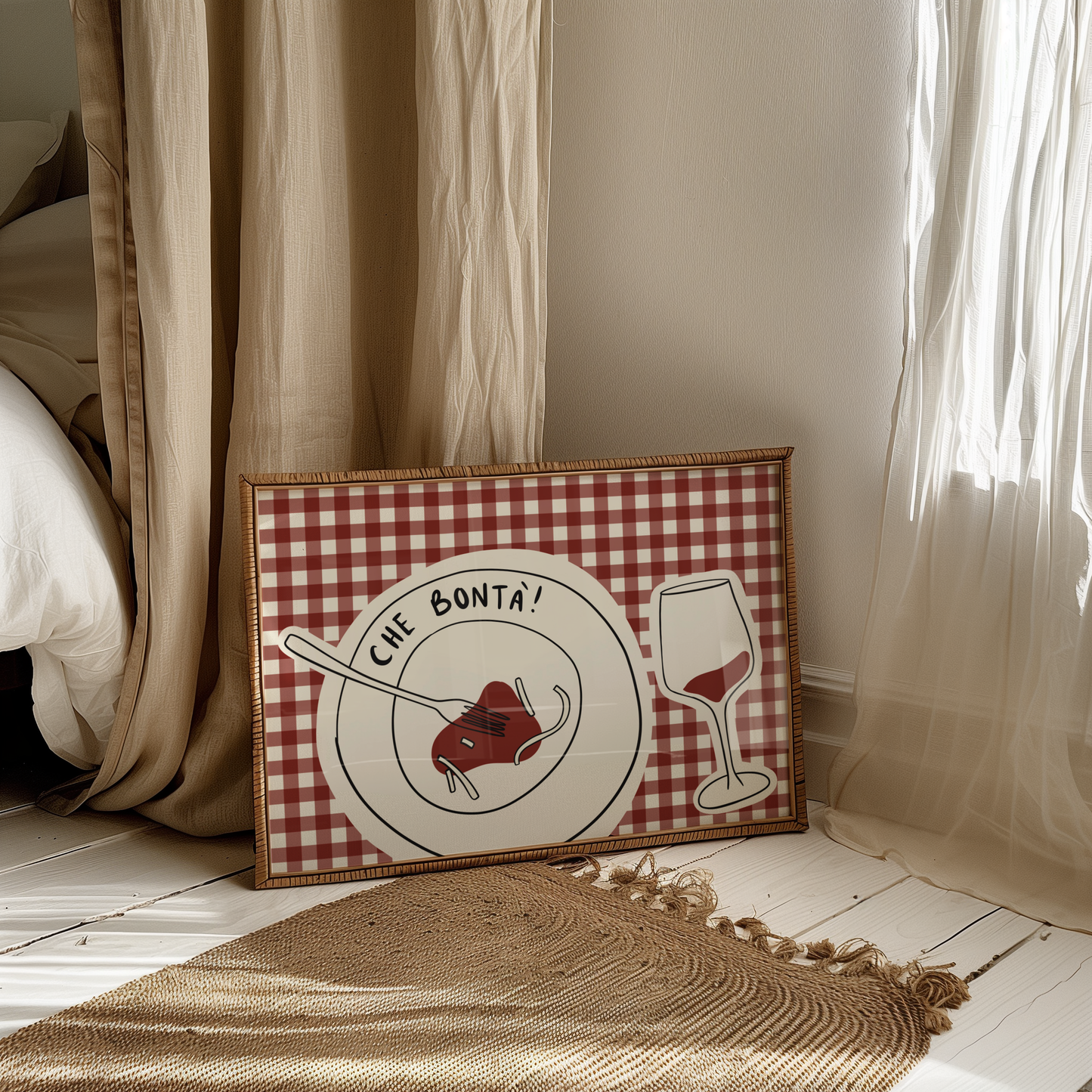 Che Bontá Pasta and Wine Print