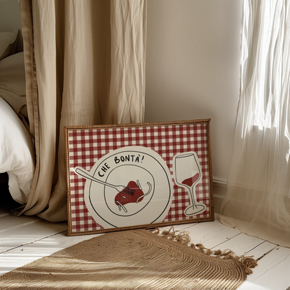 Che Bontá Pasta and Wine Print