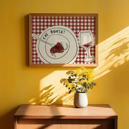 Che Bontá Pasta and Wine Print