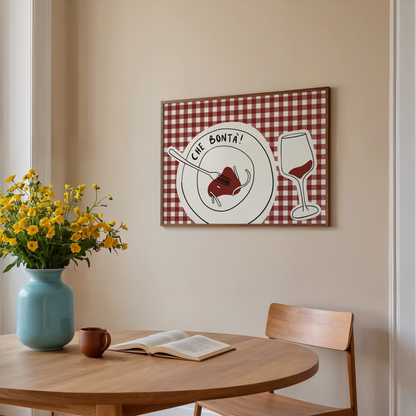 Che Bontá Pasta and Wine Print