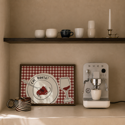 Che Bontá Pasta and Wine Print