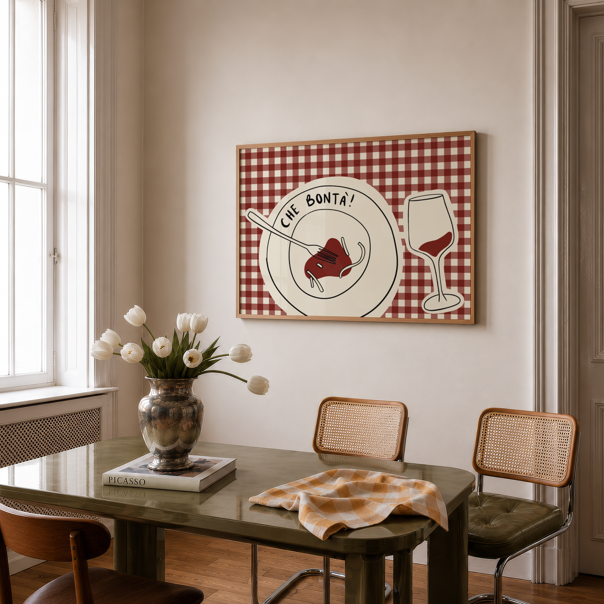 Che Bontá Pasta and Wine Print