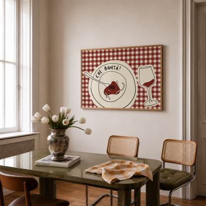 Che Bontá Pasta and Wine Print