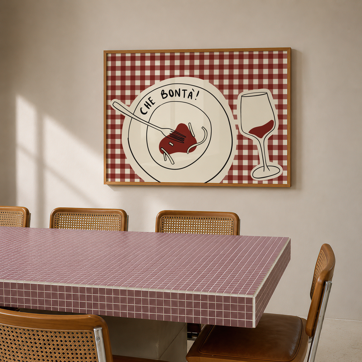 Che Bontá Pasta and Wine Print
