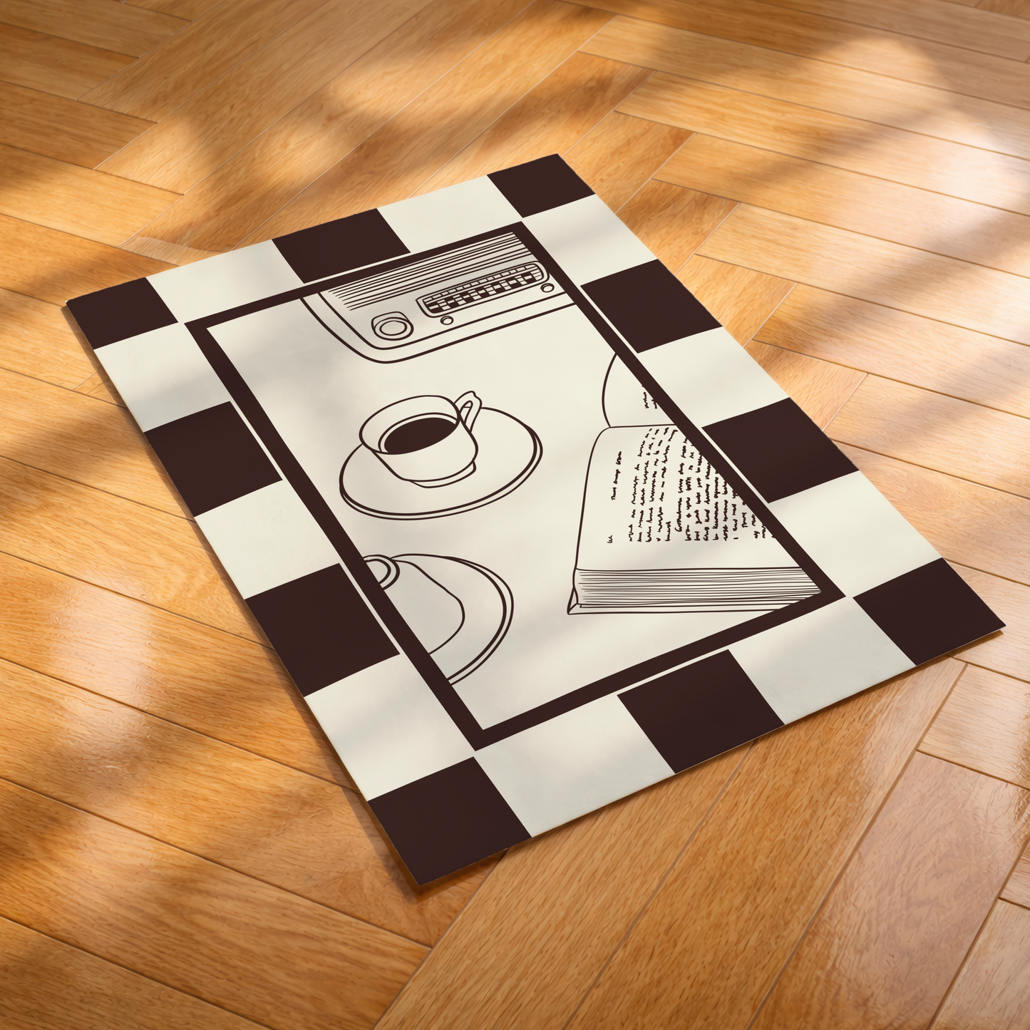 Coffee Book and Music Print