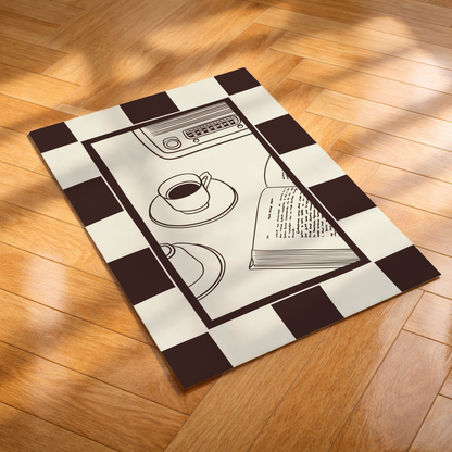 Coffee Book and Music Print