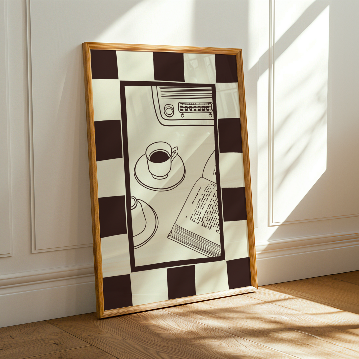 Coffee Book and Music Print