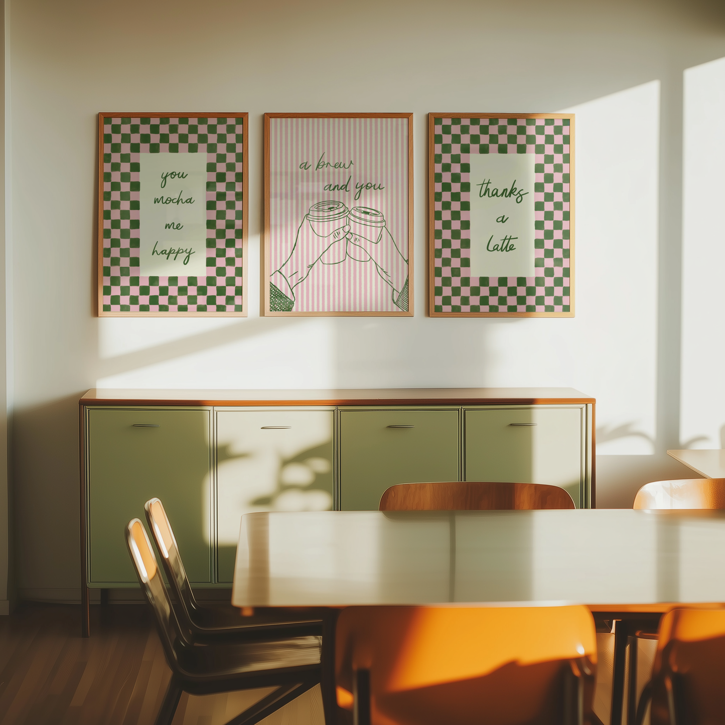 Set of 3 Coffee Print Bundle