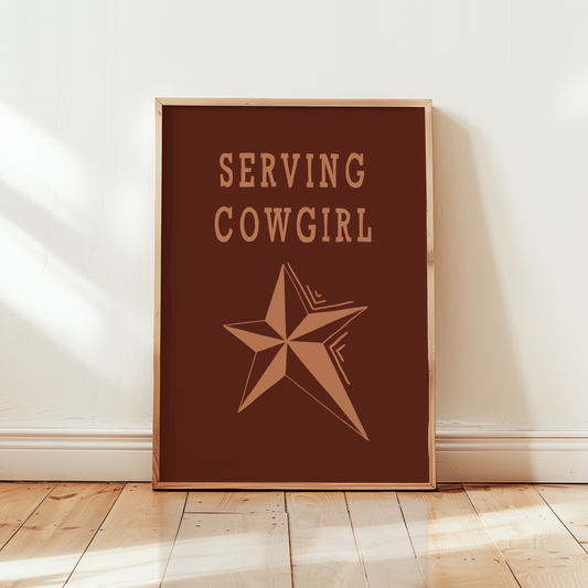 Serving Cowgirl Print