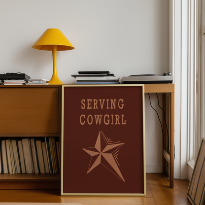 Serving Cowgirl Print