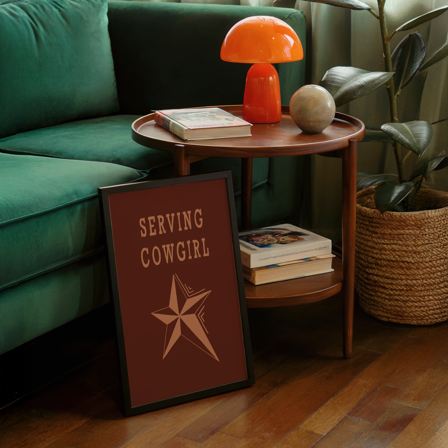 Serving Cowgirl Print