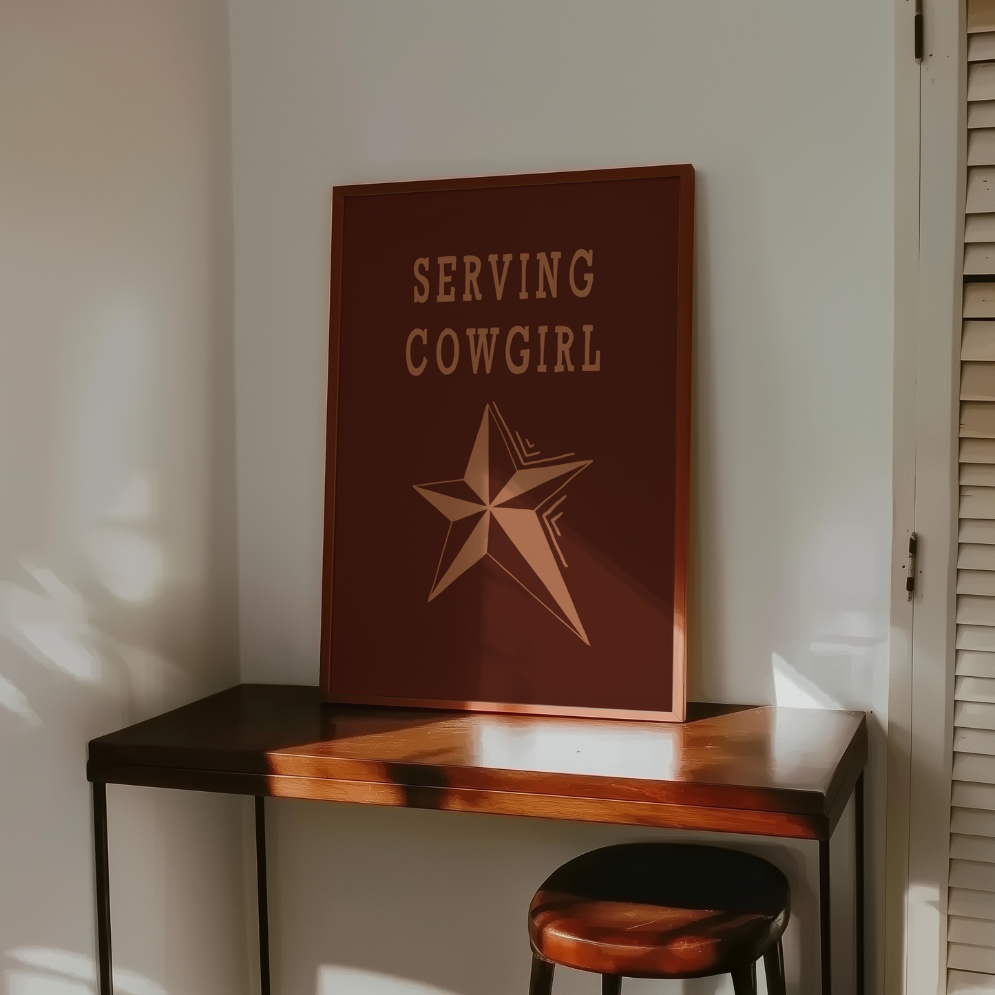 Serving Cowgirl Print