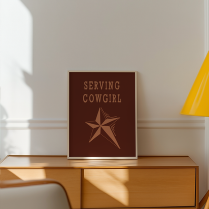 Serving Cowgirl Print