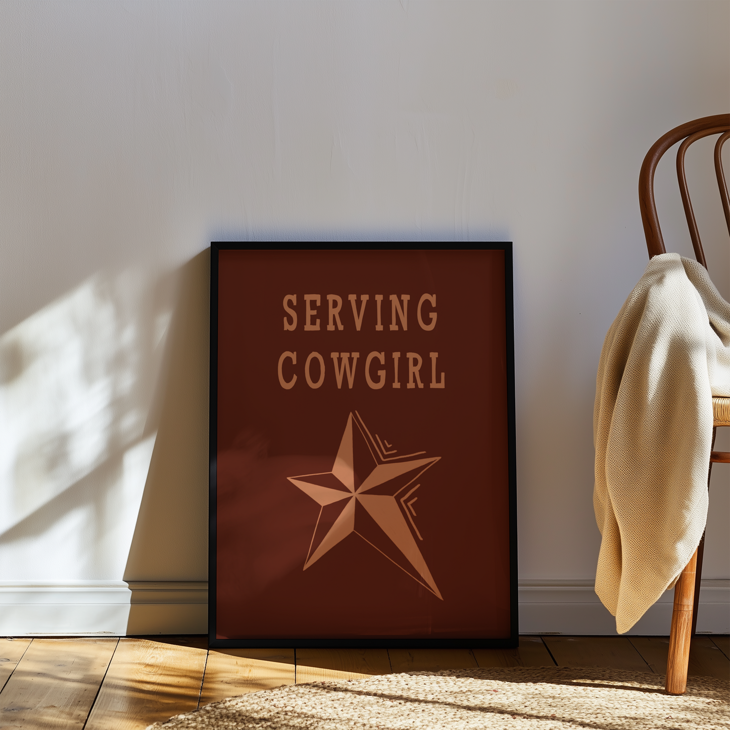 Serving Cowgirl Print