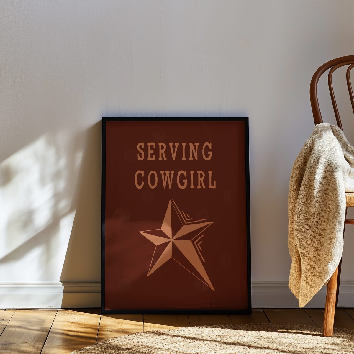 Serving Cowgirl Print
