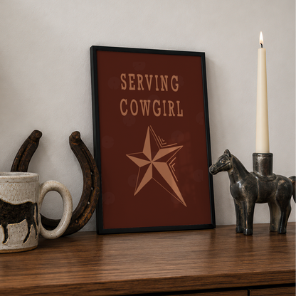 Serving Cowgirl Print