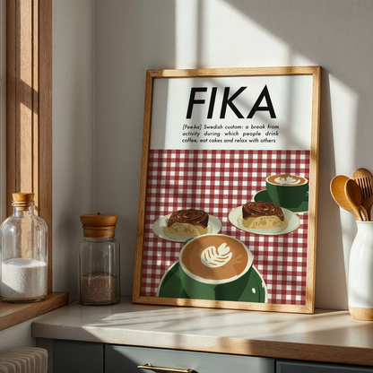 Fika Coffee Print