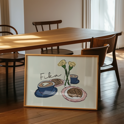 Fika Coffee Print