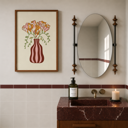 Freesias Vase Print