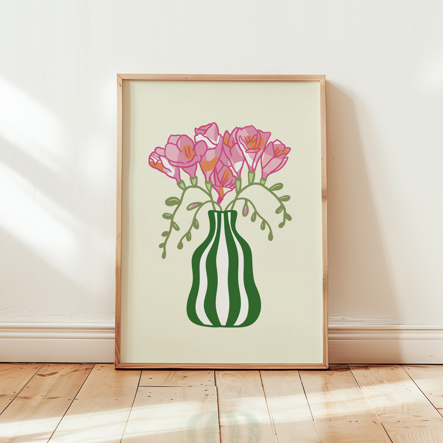 Freesias Vase Print
