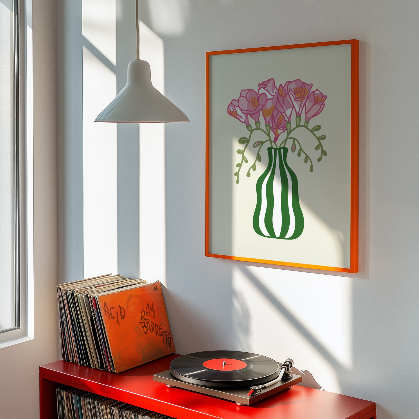 Freesias Vase Print