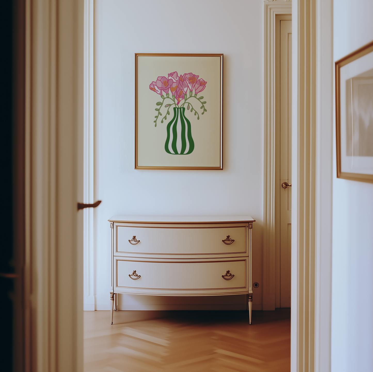 Freesias Vase Print