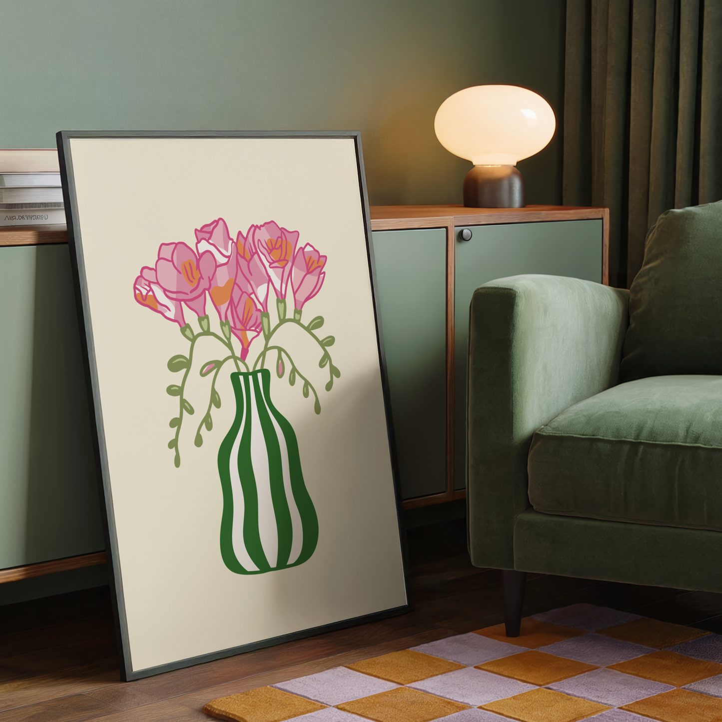 Freesias Vase Print