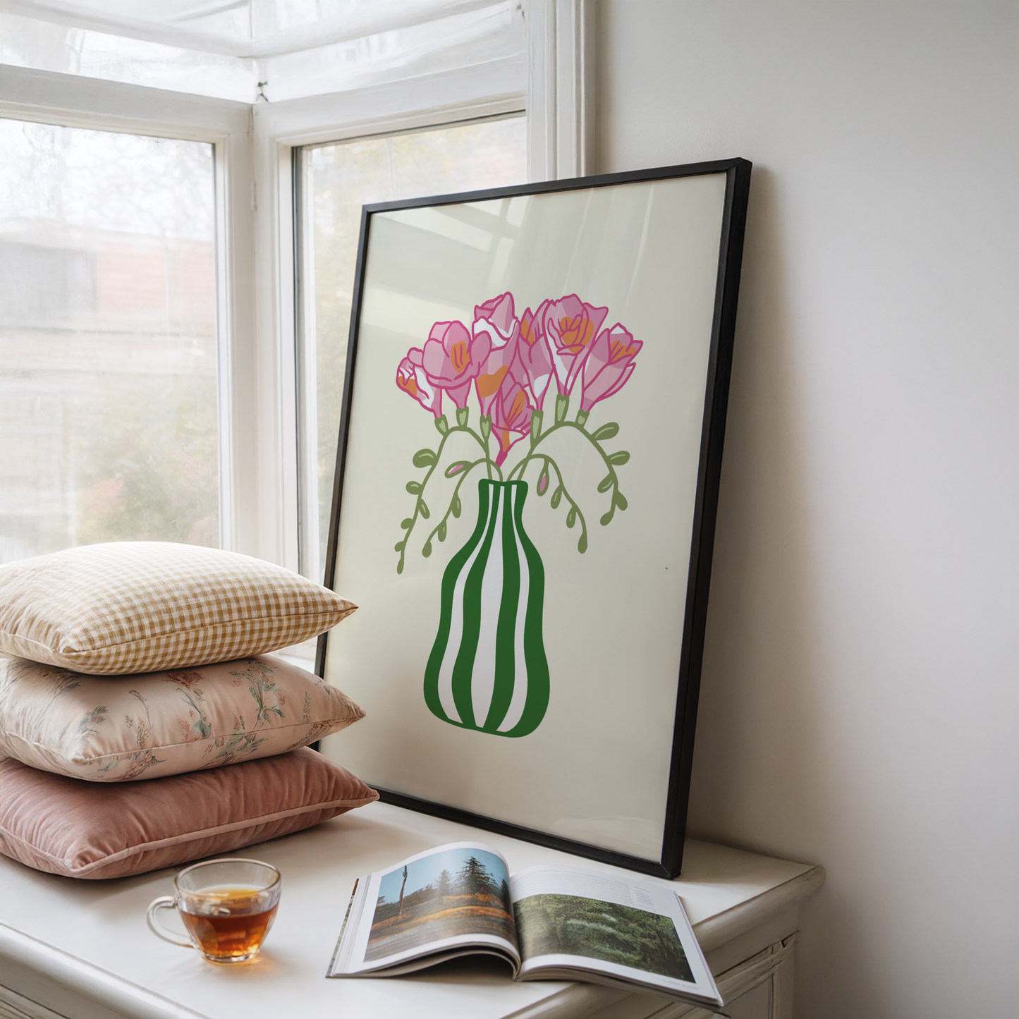 Freesias Vase Print