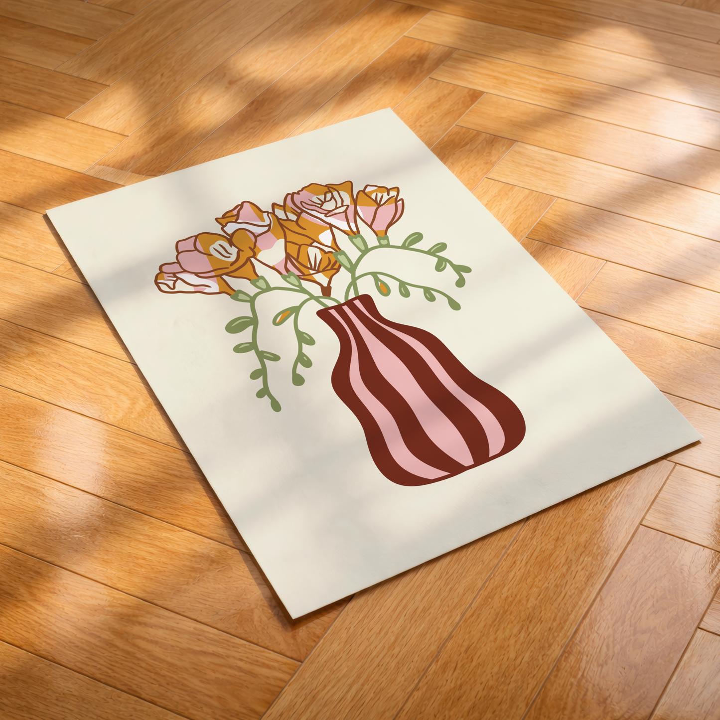 Freesias Vase Print