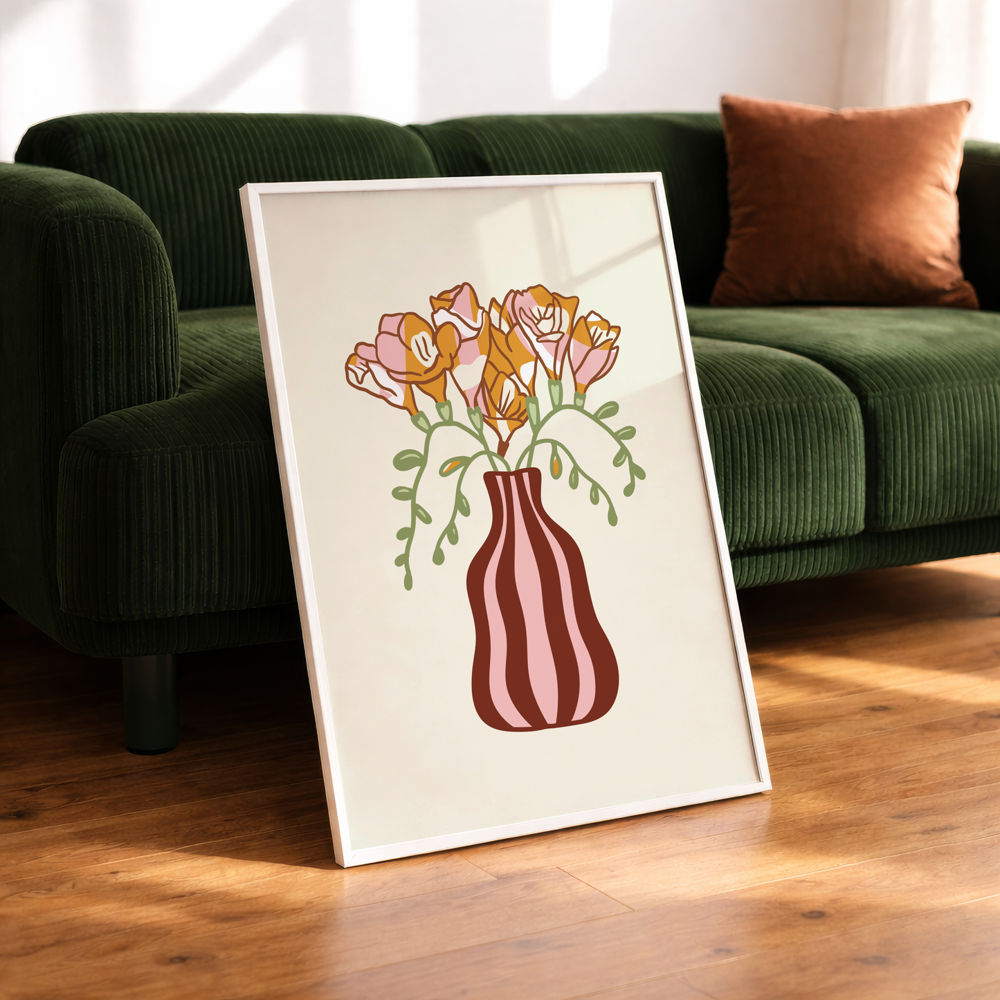 Freesias Vase Print