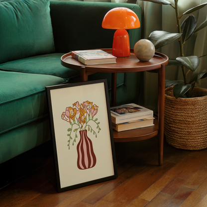 Freesias Vase Print