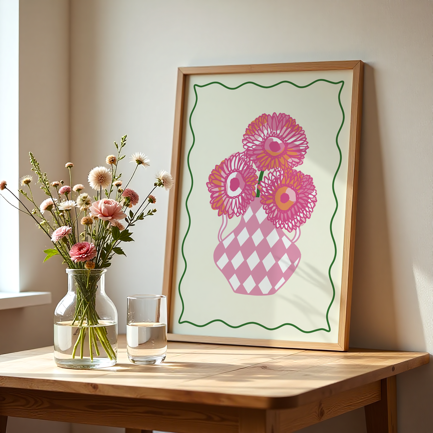 Gerbera Daisies Flower Vase Print