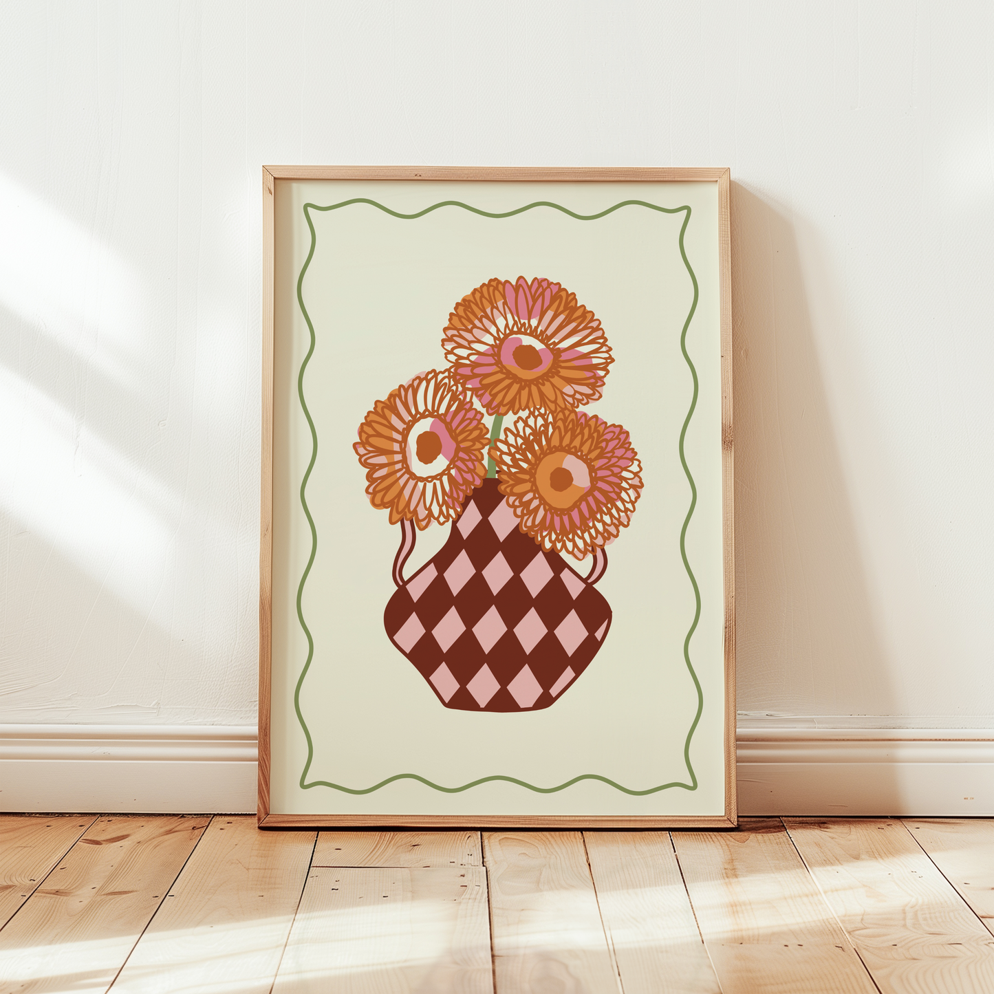 Gerbera Daisies Flower Vase Print