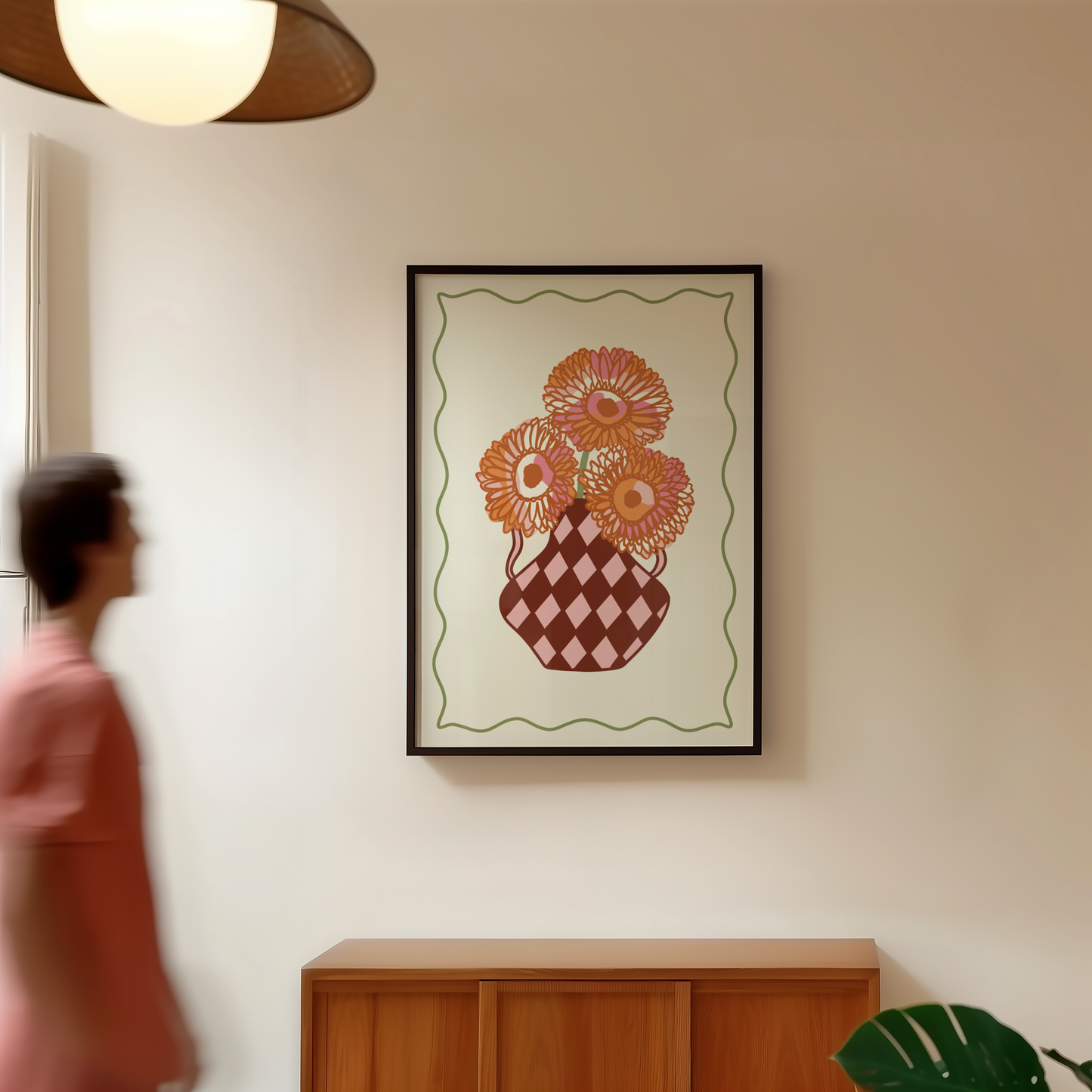 Gerbera Daisies Flower Vase Print