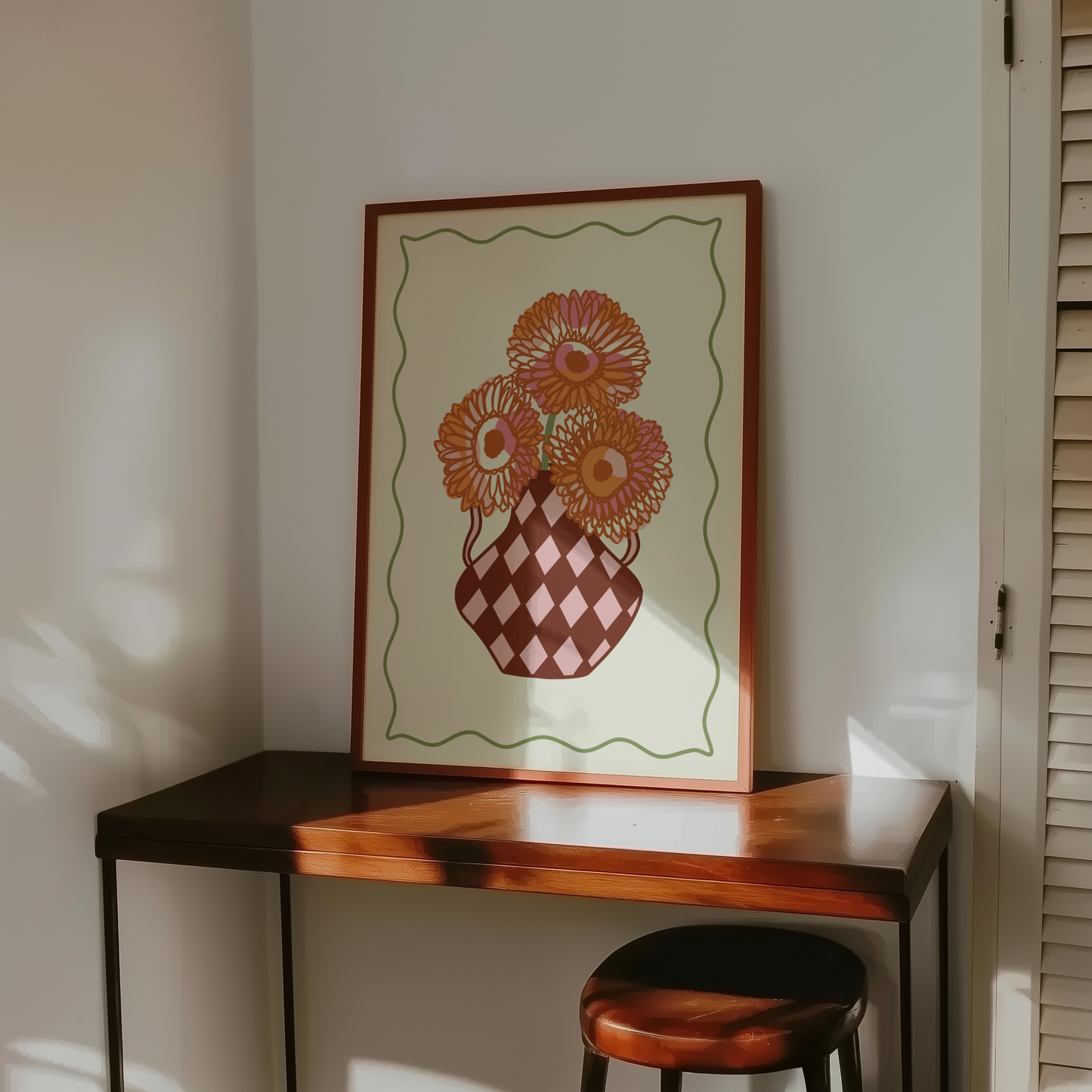 Gerbera Daisies Flower Vase Print