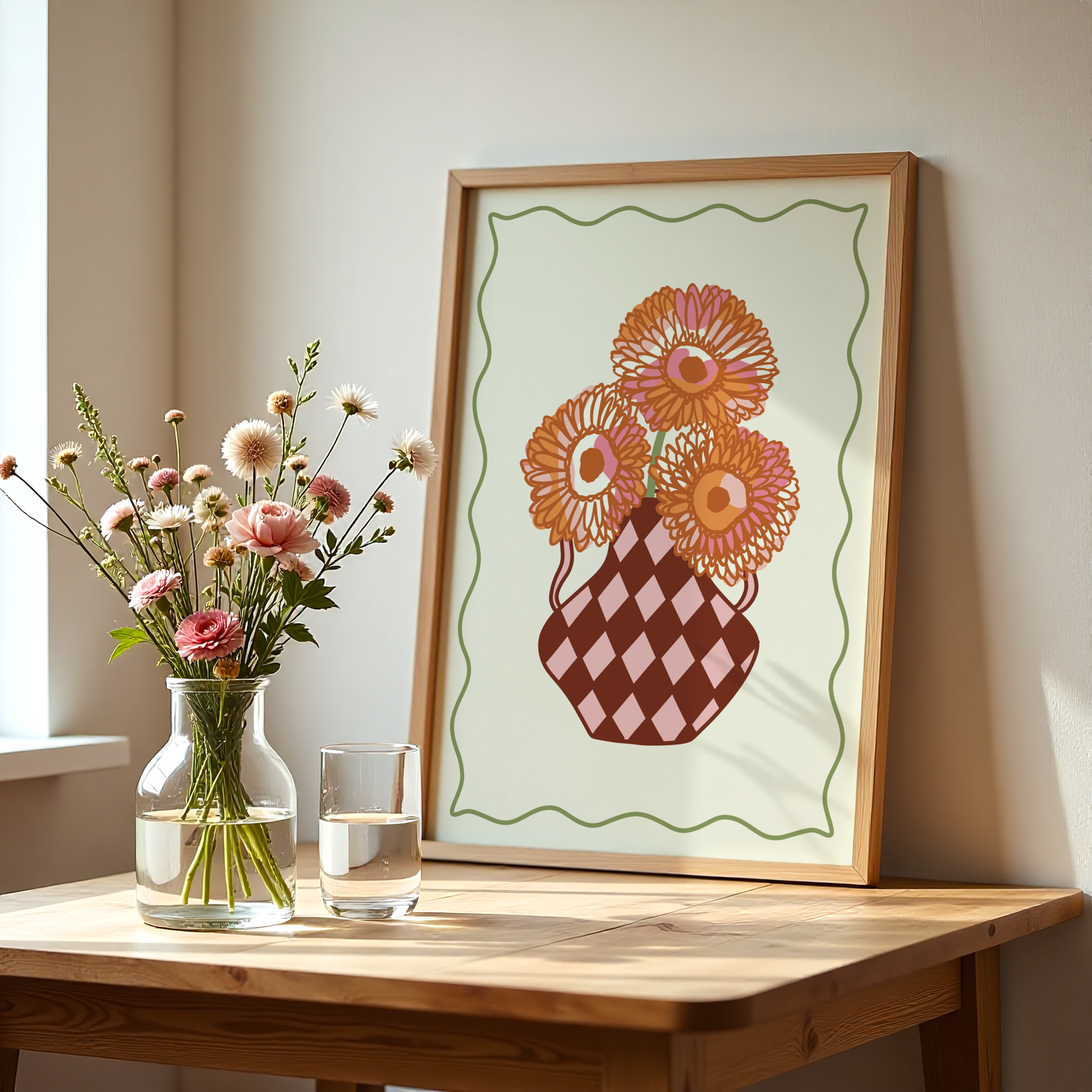 Gerbera Daisies Flower Vase Print