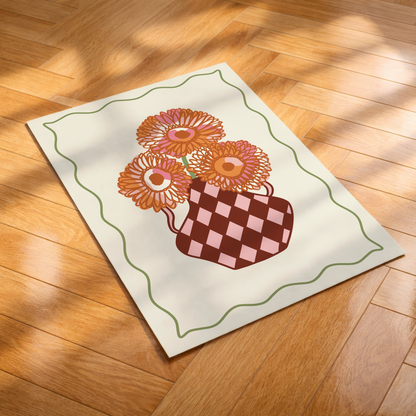 Gerbera Daisies Flower Vase Print