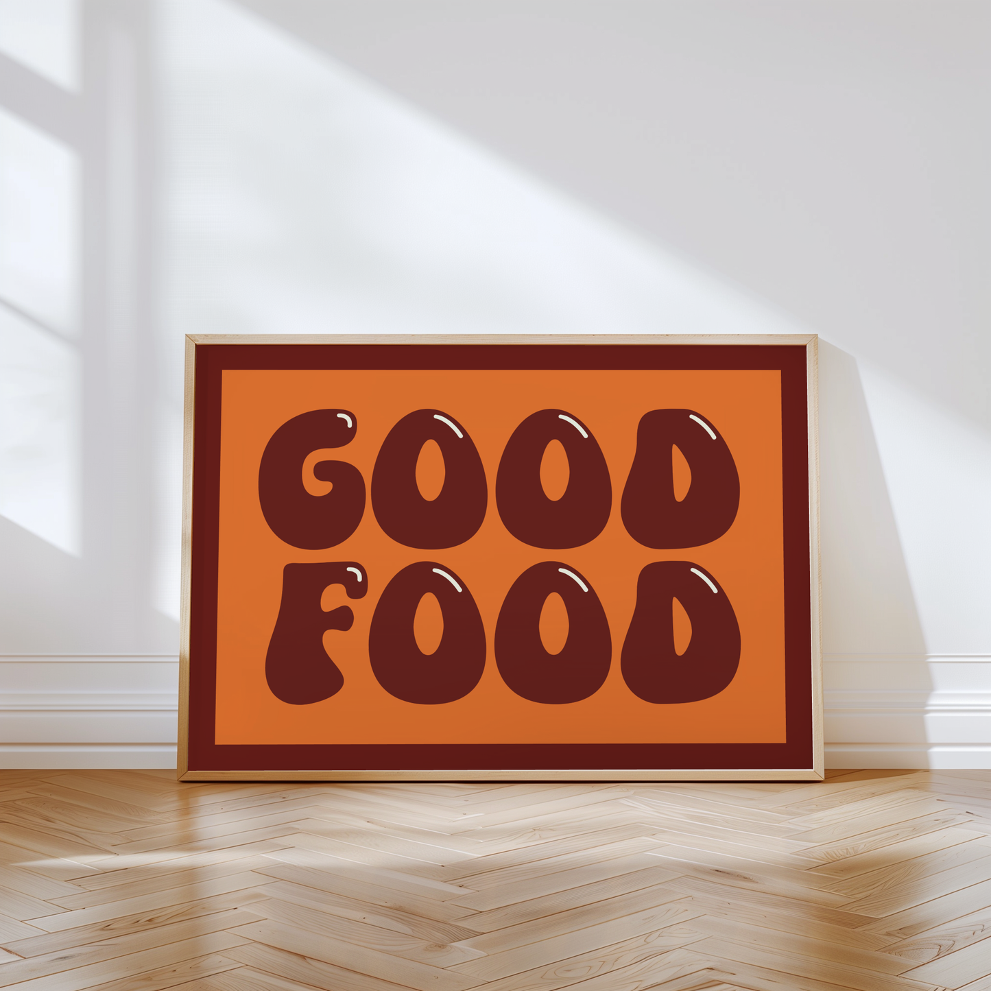 Good Food Typography Print in Red