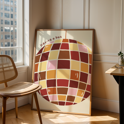 Having a Ball Disco Print